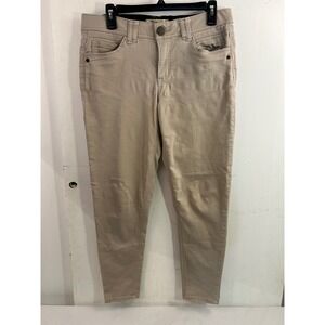 Democracy Skinny Pants 10 Tan Ab Technology Khaki Women